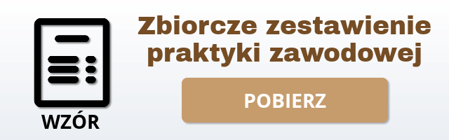 Zbiorcze zestawienie praktyki - wzór