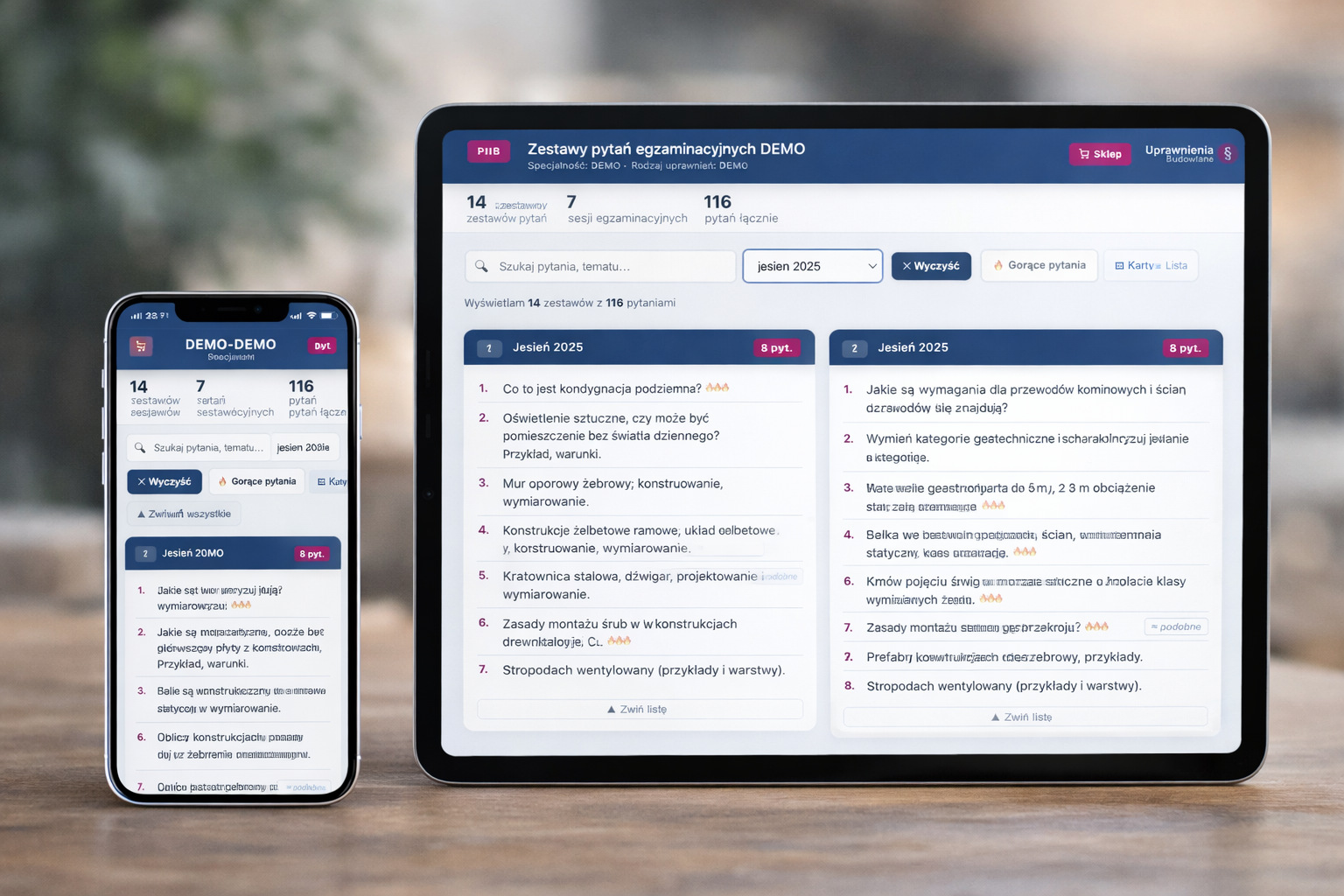 pytania ustny telefon i tablet