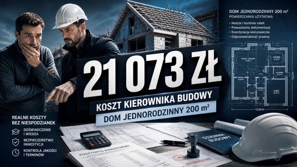 21 tysięcy złotych za kierownika budowy domu jednorodzinnego? Wynik KNPKB może zaskoczyć inwestorów