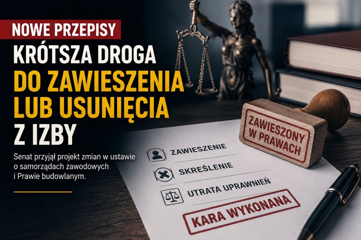Krótsza droga do zawieszenia lub usunięcia z izby. Co zmieni projekt nowelizacji ustawy o samorządach zawodowych?