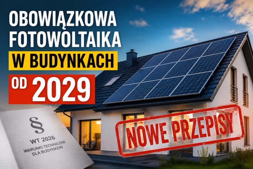 Obowiązkowa fotowoltaika w budynkach już od końca 2026 roku? Nowe rozporządzenie w sprawie Warunków Technicznych