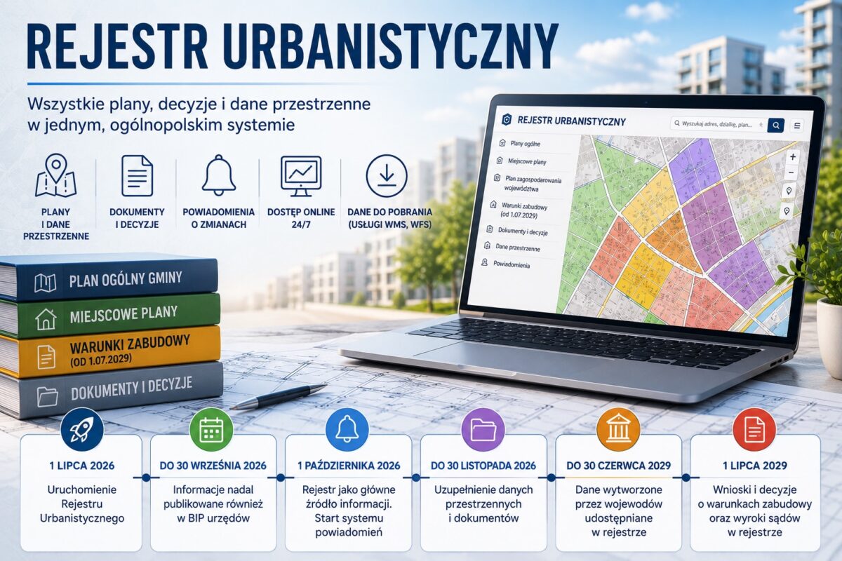 Rejestr Urbanistyczny już działa. Plany miejscowe, plan ogólny i warunki zabudowy w jednym systemie